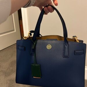 Tory Burch Blue small Walker Satchel